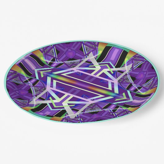 Paars W3 Papieren Bordje (Gekanteld)