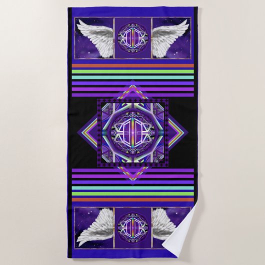 Paars W3 Strandlaken (Voorkant)