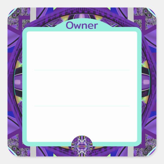 Paars W3 Vierkante Sticker (Voorkant)