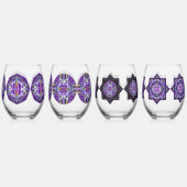 Paars W3 Wijnglas Zonder Voet (Achterkant)