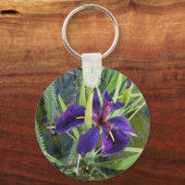 Paars water Iris Sleutelhanger (Voorkant)