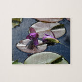 Paars water Lilies Puzzle Legpuzzel (Horizontaal)