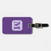 Paars Wavy Lines Pattern Bagagelabel (Voorkant horizontaal)