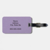Paars Wavy Lines Pattern Bagagelabel (Achterkant horizontaal)