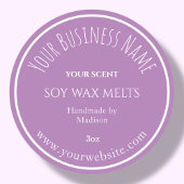 Paars | Wax Melt Business Product Label Sticker