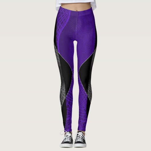 Paars Web Leggings (Voorkant)