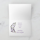 Paars Weddenschap Waterverf Lavender Hartelijk dan Kaart (Binnen)