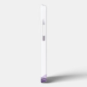 Paars White Agate Marble Abstracte Name Monogram Case-Mate iPhone Case (Achterkant / Links)