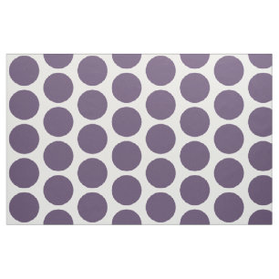 Paars-White Big Polka Dots Fabric Stof
