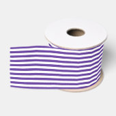 Paars-White Stripes Pattern Grosgrain Lint (Spoel)