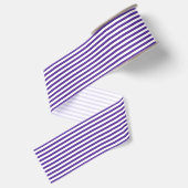 Paars-White Stripes Pattern Grosgrain Lint (Achterkant)