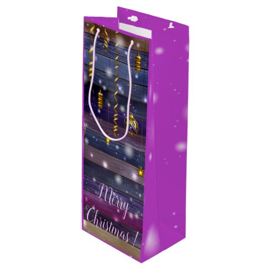 Paars Wijn Cadeautas (Voorkant Gekanteld)