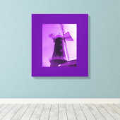 Paars windmolen Canvas Afdruk (Insitu (Houten vloer))