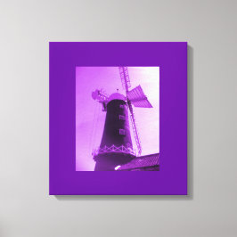 Paars windmolen Canvas Afdruk