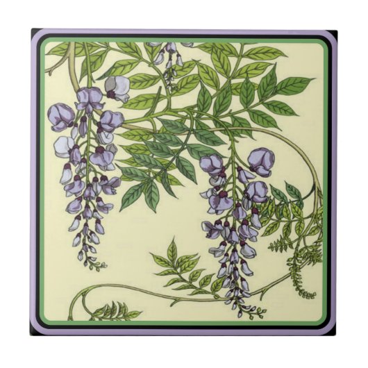  Paars Wisteria Tile Tegeltje (Voorkant)