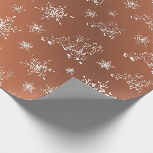 paars, wit, bruin, blauw, kerstpapier, winter+p cadeaupapier (Hoek)