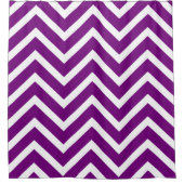 Paars wit chevron Pattern Shower Curtain Douchegordijn (Voorkant)