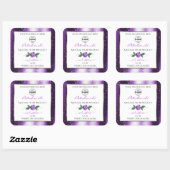  Paars wit etiket Roos Bloem Logo (Vel)