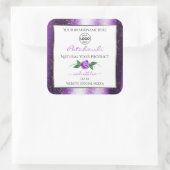  Paars wit etiket Roos Bloem Logo (Tas)