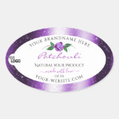  Paars wit etiket Roos Bloem Logo (Voorkant)