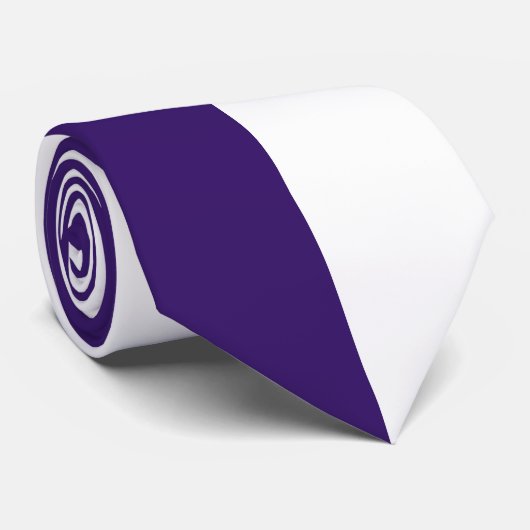 Paars & Wit Gespleten Kleurontwerp Stropdas (Opgerold)