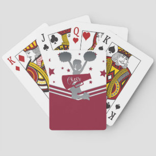 Paars Wit Zilveren Sterren Cheer Cheer-leiden Pokerkaarten