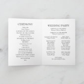 Paars Witte Bloemenkam Trouwprogramma Programma (Binnen)