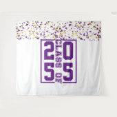 Paars Witte Gouden Afstuderen Klas van Typografie Wandkleed (Voorkant (horizontaal))