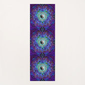 Paars Yin Yang Heart Yoga Mat (Voorkant)