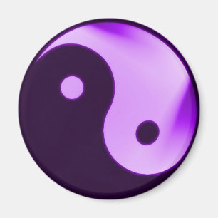 Paars Yin yang magnet Magneet