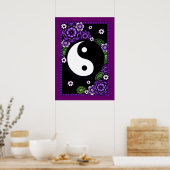 Paars Yin Yang Poster (Keuken)