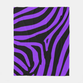 Paars Zebra Fleece Deken