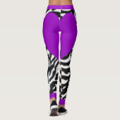 Paars Zebra Leggings (Achterkant)
