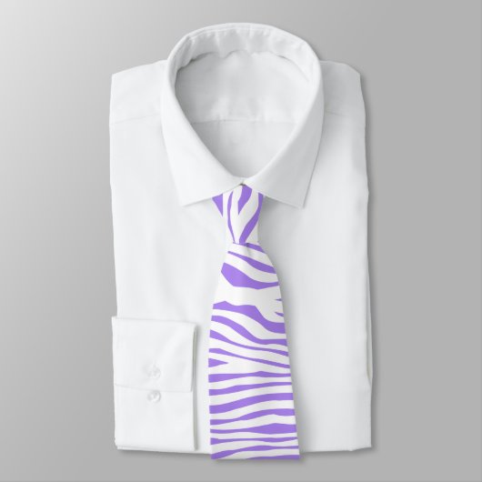 Paars Zebra stripe patroon Stropdas (Gebonden)