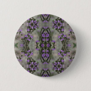 Paars Zout Heliotrope Wildflower Patroon Ronde Button 5,7 Cm