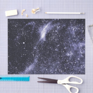 Paars zwart abstract sterrenstelsel tissuepapier