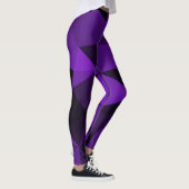 Paars zwart geometrisch gaas patroon leggings (Rechts)