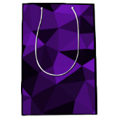 Paars zwart geometrisch gaas patroon medium cadeauzakje (Voorkant)
