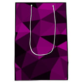 Paars zwart geometrisch gaas patroon medium cadeauzakje (Achterkant)