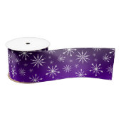 Paars/zwart gradiënt Snowflake Satin Ribbon Lint (Spoel)