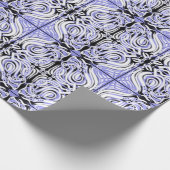 Paars zwart-wit, Abstract, herhaal patroon Cadeaupapier (Hoek)