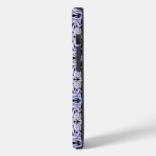 Paars zwart wit Abstract herhaal patroon Case-Mate iPhone Case (Achterkant / Links)