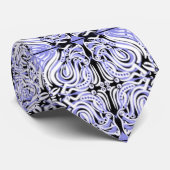 Paars zwart wit  Abstract herhaal patroon Stropdas (Opgerold)