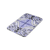 Paars zwart wit, Abstract patroon Badmat (Gekanteld)