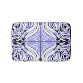 Paars zwart wit, Abstract patroon Badmat (Voorkant)