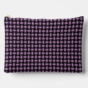 Paars Zwarte Weefpatroon Grote Accessoiretas Etui