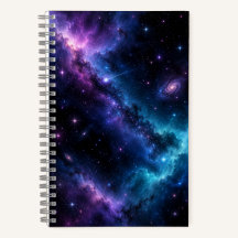 Paarsblauw Notitieboek voor Hemelse Dromen Kosmisc