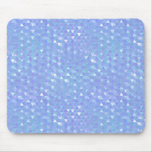 Paarsblauwe trendy driehoeken geometrisch patroon muismat
