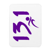 Paarse 13,1-halve marathon magneet (Verticaal)