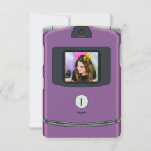 Paarse 2000s Flip Telefoon Verjaardag